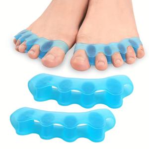 부드러운 터치 실리콘 발가락 스페이서 2개, 발용 재사용 가능한 발가락 스페이서