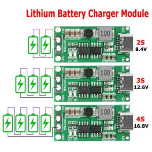유형 C BMS 2S 3S 4S 1A 2A 4A 18650 리튬 배터리 충전기 보드 Li-Po 폴리머 전원 은행용 USB C 스텝 업 부스트 모듈