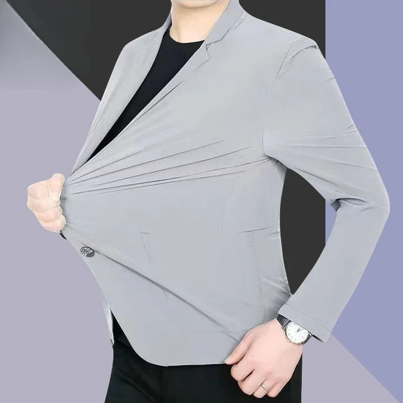 전설적인 폴 봄과 여름 새로운 작은 정장 재킷 남자 정장 탑 남자 태양 보호 캐주얼 하이 엔드 경량 재킷