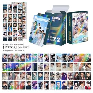124개 ATEEZ 새 앨범 레이저 포토카드 K-pop 팬 지원 수집품 한정판