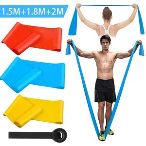 1 크기 1.5M 3PCS BandsResistance Bands 탄성 피트니스 테이프 요가 필라테스 크로스 피트 스트레칭 근육 운동 장비
