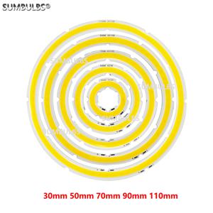 2W-12W 천사 눈 LED COB 광원 연간 모양 12V DC 20mm-120mm COB 링 LED DIY 전구에 대 한 차가운 따뜻한 흰색 광원