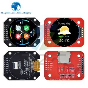 TZT TFT 디스플레이 모듈, 원형 RGB 240x240, GC9A01 드라이버, 4 와이어 SPI 인터페이스, 240x240 PCB, 아두이노용, 1.28 인치