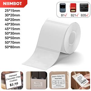 NIIMBOT 열 스티커 라벨 용지 B1 B21 B3S B31 방수 마킹 라벨 가격 태그 접착 테이프 가격 태그 스티커