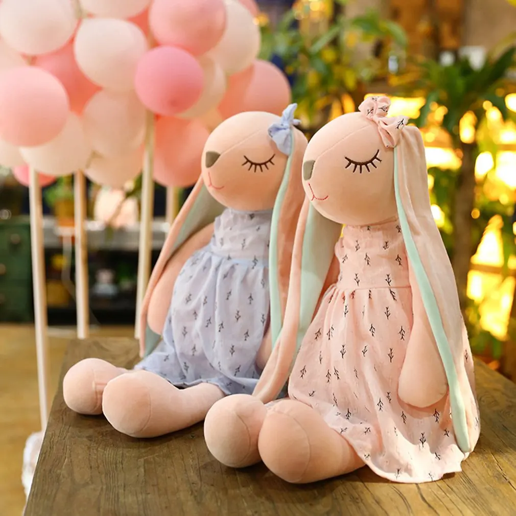 35CM/14inch 귀여운 토끼 수딩 토끼 인형 잠자는 인형, 박제 동물 어린이 플러시 인형 장난감