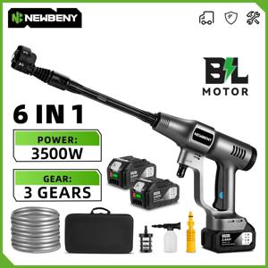 3500W 200Bar 브러시리스 전기 고압 세척기 무선 효율적인 자동차 정원 청소 스프레이 건 (마키타 18V 배터리 핀용)