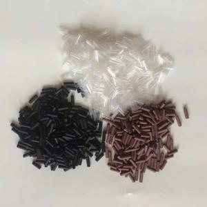 접착제가 없는 헤어 익스텐션용 500 Pcs 열 수축 튜브 라이닝 검정색 및 투명 BrownFusion 헤어 액세서리 도구