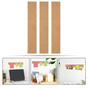 2/3pcs 코르크 보드 스트립 벽용 자체 접착 코르크 보드 책상 주택 교실 사무실 이상적인 메모 사진 일정