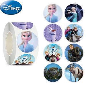 500PCS Kawaii 냉동 공주 엘사 만화 스티커 롤 DIY 노트북 노트북 어린이 소녀 보상 장난감 데칼 귀여운 씰링 라벨