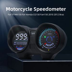 LED 디지털 대시 보드 오토바이 15000 RPM 미터 속도계 ODO TRIP KMH MPH 연료 레벨 브라질 TITAN 150 Honda CG150 Fan150