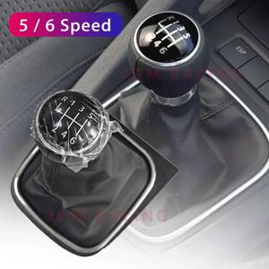5/6 스피드 기어 시프트 노브, 가죽 부츠 칼라 케이스 포함, 폭스바겐 VW 골프 5 V 6 VI MK5 MK6 제타 2005-2014 자동차 스타일링