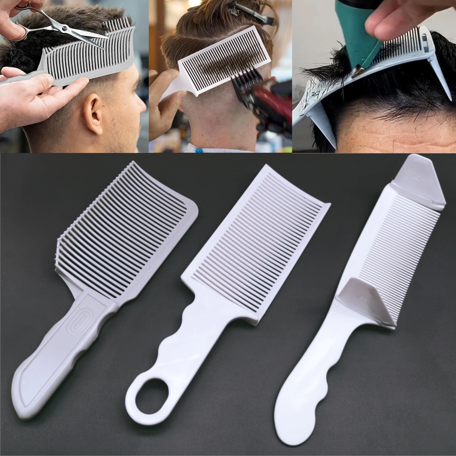 1/2/3Pcs 이발사 헤어 빗 키트 플랫 탑 헤어 커팅 페이딩 Stying 페이드 빗 남자 페이드 브러시 살롱 헤어 도구 액세서리