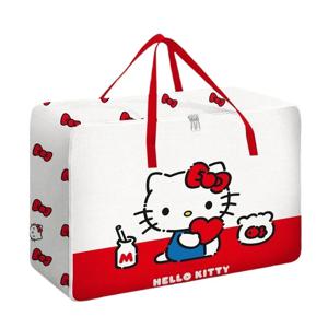 Sanrio 대용량 옥스포드 여행 가방 내구성 더플 백 헬로 키티 만화 인쇄 의류 퀼트 보관 가방
