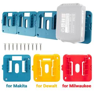 Dewalt/Makita/Milwaukee 14.4V 18V 리튬 이온 배터리 벽 장착 도구 브래킷 고정용 기계 홀더 배터리 보관 랙