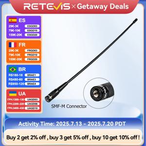 Retevis RHD-771 RT3S 라디오 아마추어 안테나 SMA-M Male VHF UHF 휩 안테나 (Retevis RT3S RA89 HA1UV H777 Baofeng UV3R TYT 용)