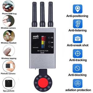 무선 RF 신호 탐지기 버그 GSM 오디오 GPS 트래커 미니 카메라 파인더 카메라 IR 스캐닝 AI 대기 자동 감지 G638W