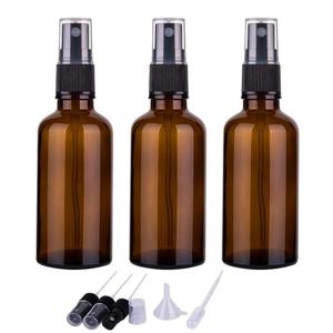 1pcs 5ml-100ml 앰버 유리 향수병 분무기 원자화 병 여행 리필 용 병 에센셜 오일 용기