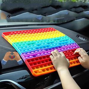 큰 크기 30cm 레인보우 Fidget 장난감 푸시 버블 안티 스트레스 장난감 자폐증에는 어린이를위한 Squishy 스트레스 릴리버 장난감이 필요합니다.