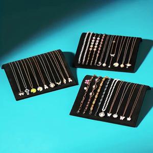 1PC, S자형 목걸이 디스플레이 보드, 색상: 검정색, 철과 벨벳으로 만든 S자형 목걸이 디스플레이 보드