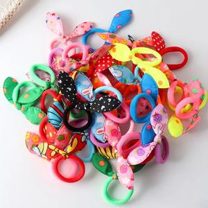 10/20Pcs 귀여운 작은 토끼 귀 머리 밴드 소녀 고무 밴드 탄성 밴드 아기 모자를 쓰고 있죠 한국 어린이 헤어 액세서리 장식품