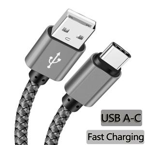 나일론 데이터 케이블 고속 충전기 USB A-유형 C 충전 케이블 화웨이 삼성 안드로이드 전화 TypeC 충전 장치 1M 2M 3M