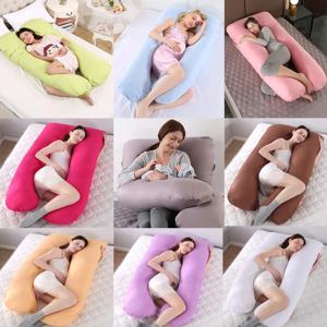임산부용 U자형 쿠션, 심플한 단색 캐주얼 베개, 허리 지지대 복부, 간호 어머니 긴 몸 베개