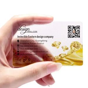 200 PCS PVC 투명 명함 맞춤형 로고 텍스트 HD 다채로운 인쇄 이름 카드 감사 카드 무료 디자인 0.38mm
