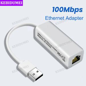 100Mbps 유선 네트워크 카드 USB 2.0 네트워크 어댑터 USB to RJ45 이더넷 Lan 어댑터 케이블 (PC 노트북 용) Windows 98SE ME 2000 XP