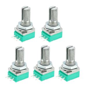 5Pcs 전위차계 산업용 스위치 RK097 RK097N 3Pin B1K 5K 10K 20K 50K 100K 500K 스위치 오디오 샤프트 15mm 증폭기 씰링