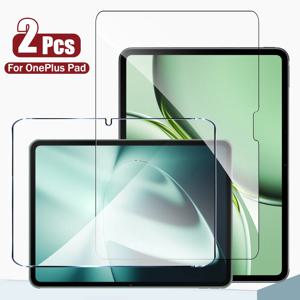OnePlus Pad 2 용 2Pcs 9H 강화 유리 oneplus pad pro Fit 케이스 태블릿 액세서리 필름 용 화면 보호기