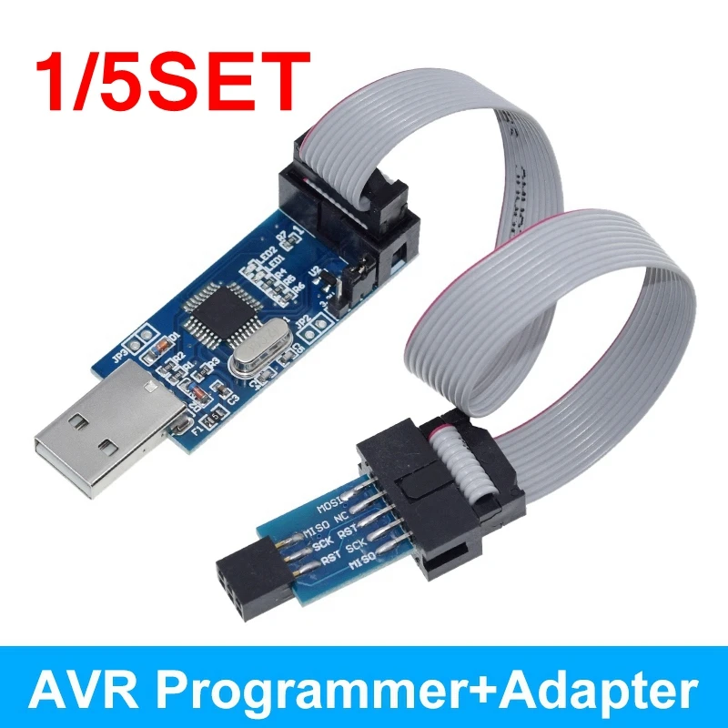 DIYTZT 1/5PCS 공식 USBASP USBISP AVR 프로그래머 USB ISP USB ASP ATMEGA8 ATMEGA128 지원 Win7 64Board