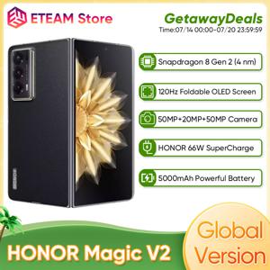 글로벌 버전 아너 매직 V2 폴더블 스마트폰 7.92인치 OLED 120Hz 스냅드래곤 8 Gen 2 66W 슈퍼차지 5000mAh 50MP 후면 카메라