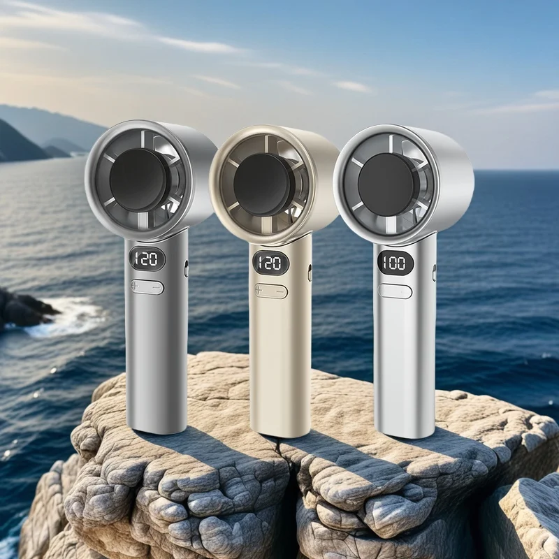 휴대용 핸드 팬 USB 충전식 120 풍속 미니 Bladeless 핸드 헬드 팬 개인 고속 팬 전기 속눈썹 팬