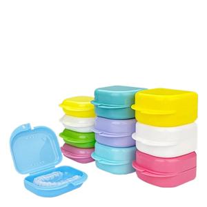 보이지 않는 교정기 용 통기성 미끄럼 방지 휴대용 리테이너 보관 상자 Orthotics 여행용 케이스 틀니 상자 틀니 보관 도구