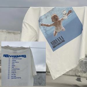 빈티지 프린트 타이드 여름 NIRVANA 니르바나 티셔츠 태국 버전 Nevermind Kotkuben Vtg 반팔 남성 및 여성