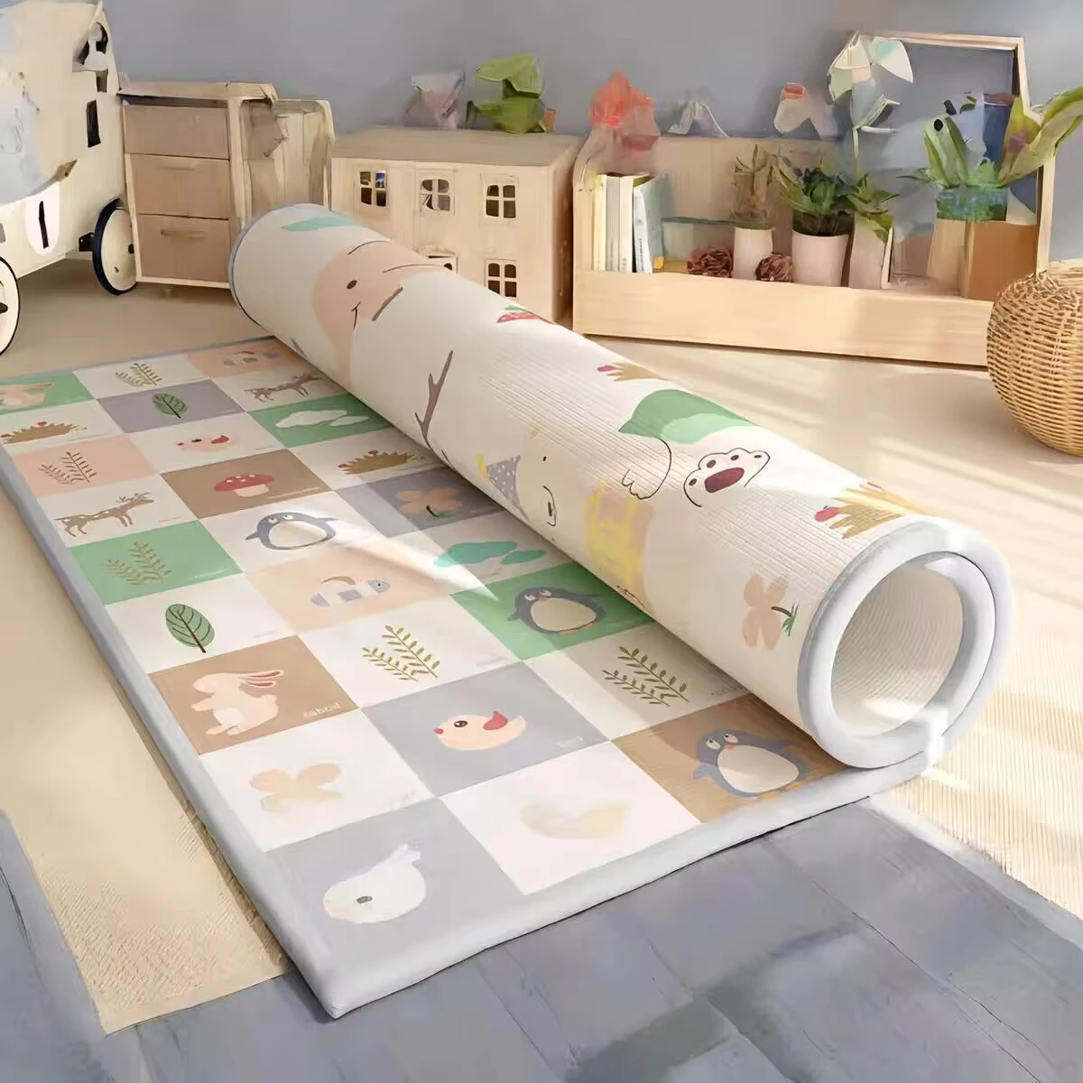 200cm * 180cm/180x120cm 어린이를위한 아기 놀이 매트 장난감 러그 Playmat 개발 매트 베이비 룸 크롤링 패드 접는 매트 아기 카펫