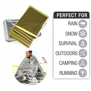 4pcs 비상 Mylar 열 담요 호일 공간 담요 NASA 바디 워머 야외 응급 처치 캠핑 하이킹 여행을 위해 설계