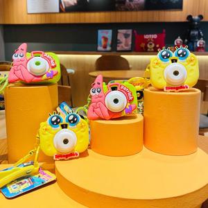 정통 스폰지 밥 SquarePants 패트릭 스타 펜던트 만화 캐릭터 어린이 배낭 펜던트 키 체인 장난감 선물