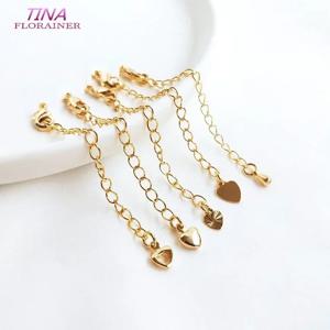 랍스터 걸쇠와 6PCS 14K 골드 컬러 황동 익스텐더 체인 DIY 쥬얼리에 대한 고품질 쥬얼리 액세서리 결과 만들기