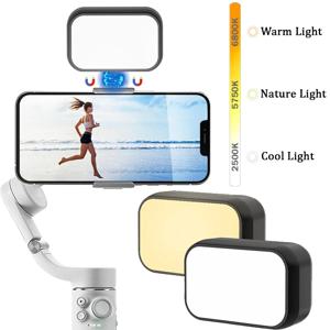 미니 충전식 LED 비디오 라이트, 휴대용 사진 필 라이트, DJI Osmo Hohem 카메라 삼각대, 휴대폰 플래시, 셀카 조명