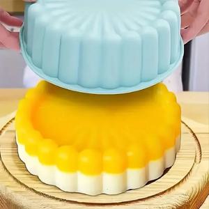 1PC 실리콘 케이크 팬 다기능 라운드 고온 방지 DIY 베이킹 금형