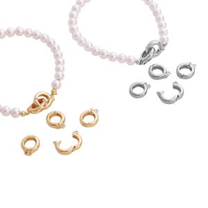 14x11mm 골드/플래티넘 컬러 목걸이 걸쇠 팔찌 쥬얼리 용 라운드 다목적 연결 버클 귀걸이 후크 용품 만들기