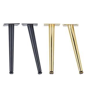 4Pcs 가구 다리 골드 블랙 조정 가능한 테이퍼 금속 피트 테이블 소파 찬장 캐비닛 의자 의자 피트 액세서리