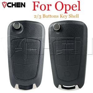 Vauxhall Opel Corsa D Astra H Zafira Vectra C Signum Meriva 교체 키 케이스 2/3BTS 용 접이식 원격 키 Fob 쉘 뒤집기