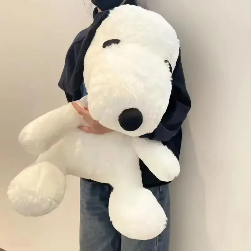 Kawaii 큰 크기 스누피 플러시 장난감 흰 개 부드러운 베개 인형 만화 동물 여자 친구를위한 생일 선물 어린이 장식