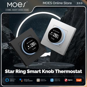 MOES Tuya ZigBee 스마트 노브 온도 조절기 스타 링 시리즈 온도 컨트롤러 Alexa Google을 통한 물 보일러 전기 난방