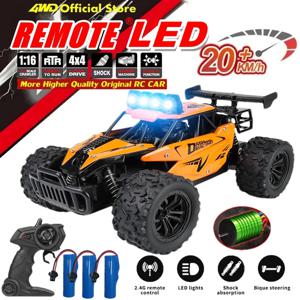 원격 제어 자동차 RC 드리프트 레이싱 1:16 차량 오프로드 합금 2.4G 라디오 고속 트럭 LED 라이트 등반 선물 아이 장난감