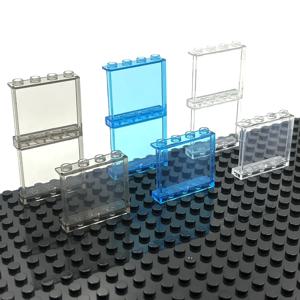 10PCS 투명 패널 1x4x3 도트 창 벽 집 건설 액세서리 DIY 집 벽돌 장난감 부품 호환 60581
