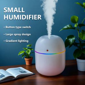 USB 미니 휴대용 공기 가습기 색상 변경 무드 라이트 조용한 220ml 가정용 음소거 수화 공기 분무 가습기