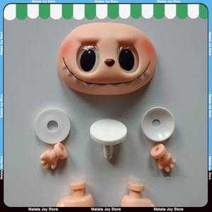 DIY Labubu 흥미로운 마카롱 인형 액세서리 비닐 얼굴 손 발 얼굴 블라인드 박스 수제 스위칭 감정 귀여운 차고 키트